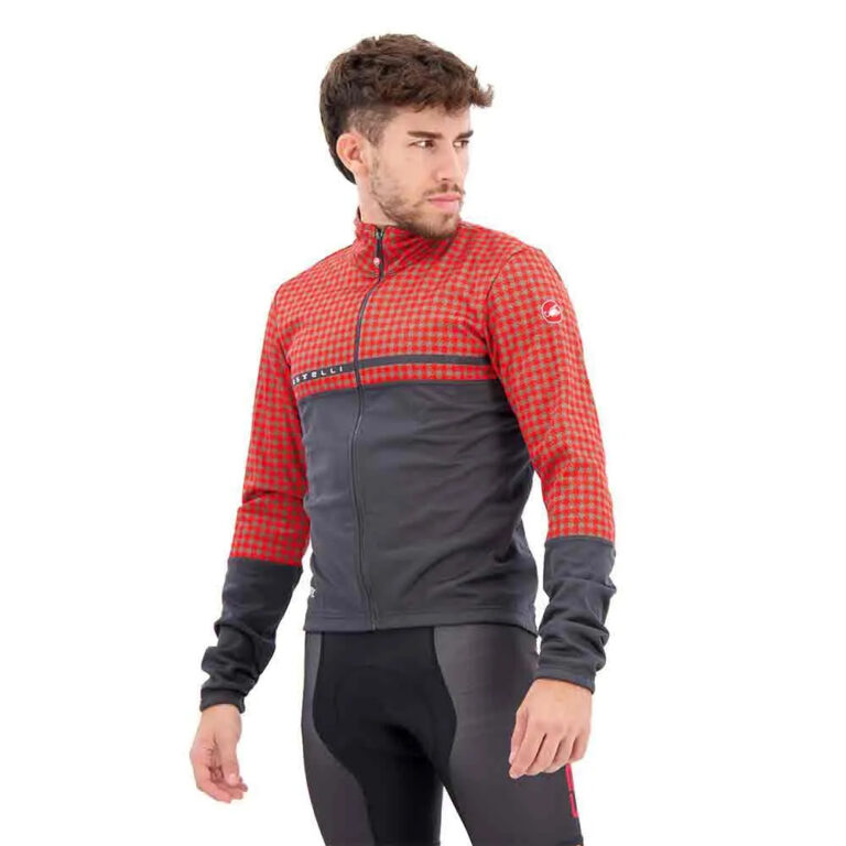 Castelli Finisterre Jacket S Dark Grey / Fiery Red / Dark Green - 2XL Dark Grey / Fiery Red / Dark Green - Image 3