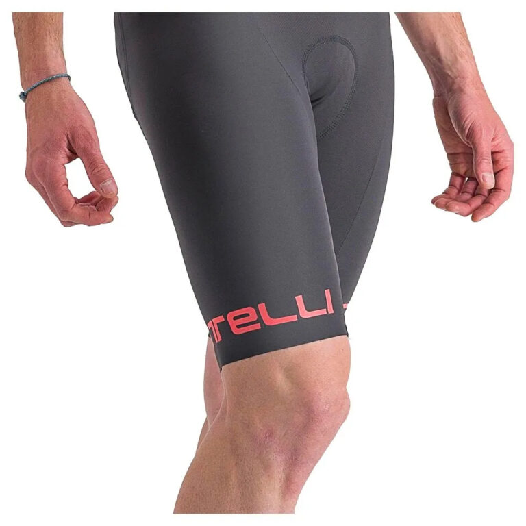 Castelli Free Aero RC Classic Bib Shorts S Dark Grey / Hibiscus - 3XL Dark Grey / Hibiscus - Image 6