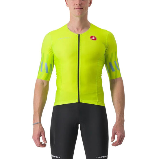 Castelli Free Speed 2 Race Short Sleeve Jersey M Electric Lime / Niagara Blue - L Electric Lime / Niagara Blue