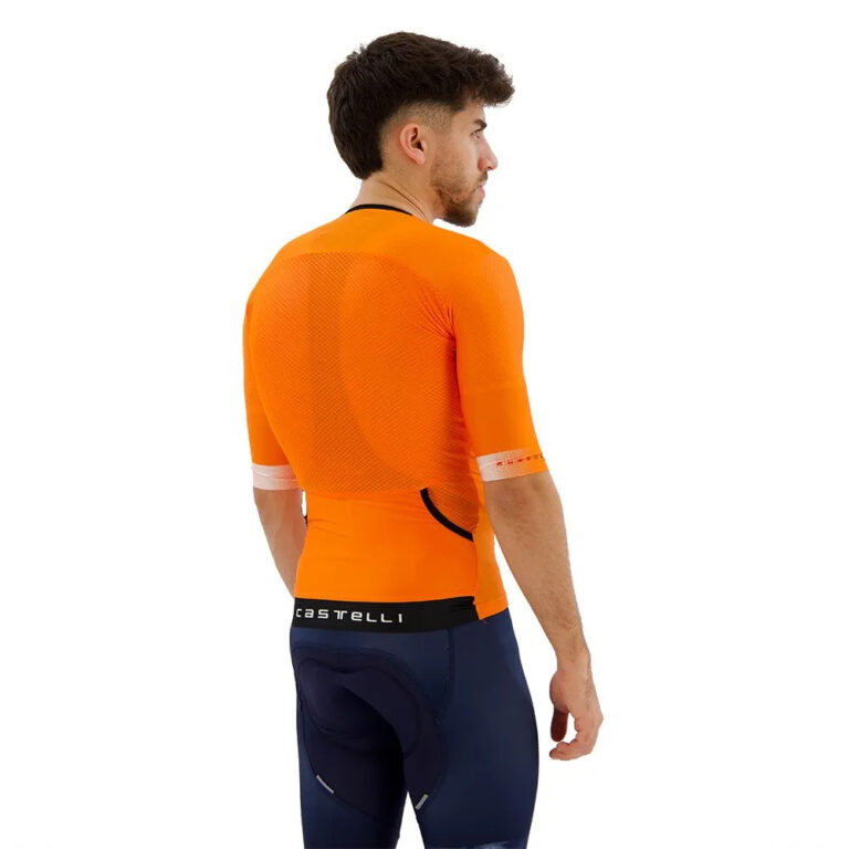 Castelli Free Speed 2 Short Sleeve Jersey M Brilliant Orange / Belgian Blue - Image 4