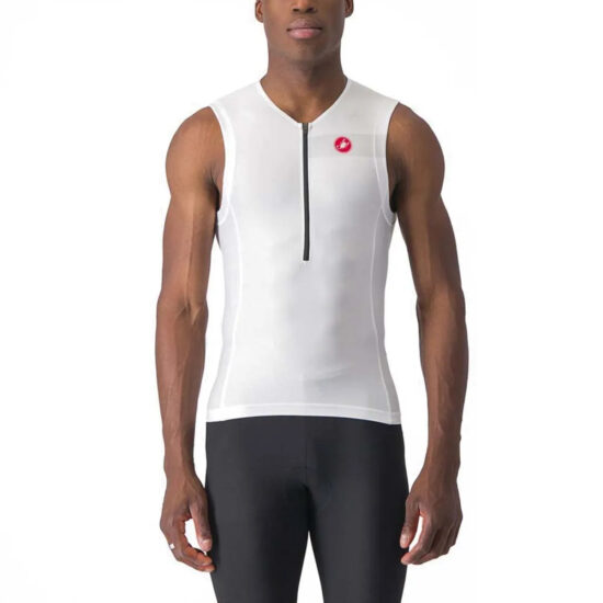 Castelli Free Tri 2 Short Sleeve Jersey M White / Black - XL White / Black