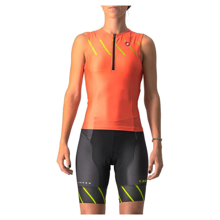 Castelli Free Tri 2 Sleeveless Jersey S Coral Flash