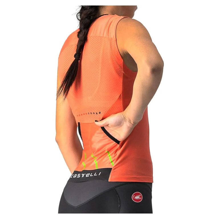 Castelli Free Tri 2 Sleeveless Jersey S Coral Flash - Image 2