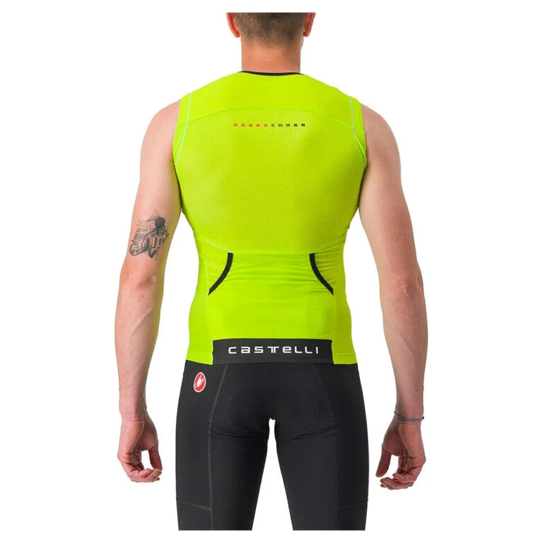 Castelli Free Tri 2 Sleeveless Jersey S Electric Lime / Niagara Blue - XL Electric Lime / Niagara Blue - Image 2