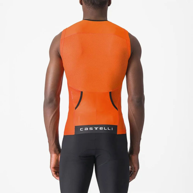 Castelli Free Tri 2 Sleeveless Jersey L Brilliant Orange / Belgian Blue - Image 2