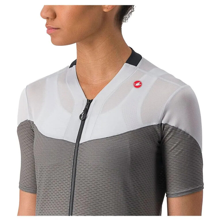 Castelli Gradient Color Block Short Sleeve Jersey XS Gunmetal Grey / Silver Grey - M Gunmetal Grey / Silver Grey - Image 6