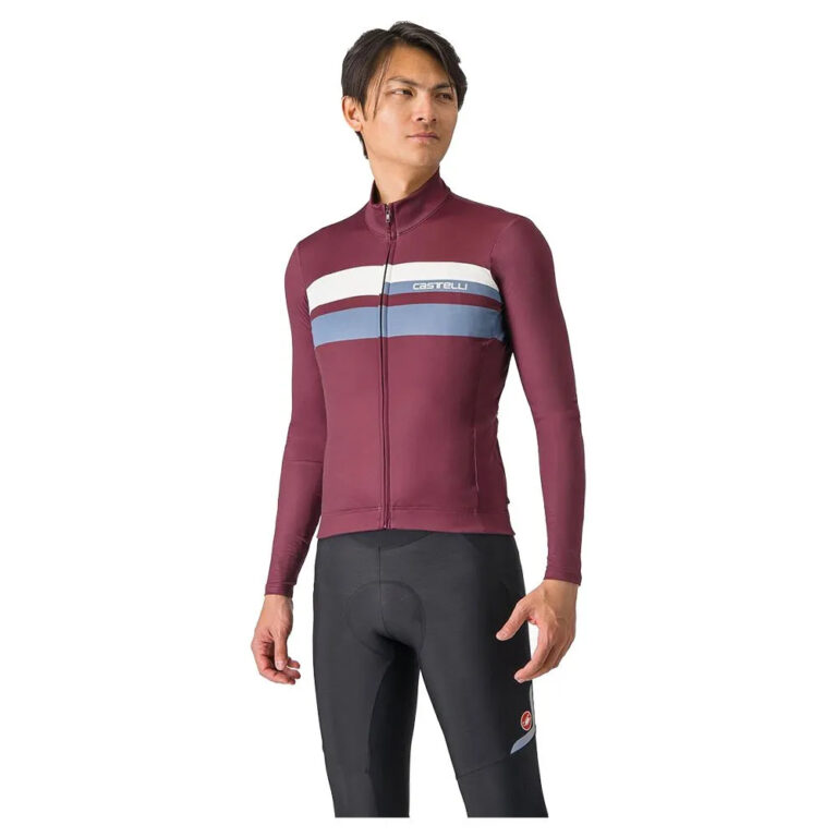 Castelli Lineare Long Sleeve Jersey S Deep Bordeaux / Persian Red - 2XL Deep Bordeaux / Persian Red