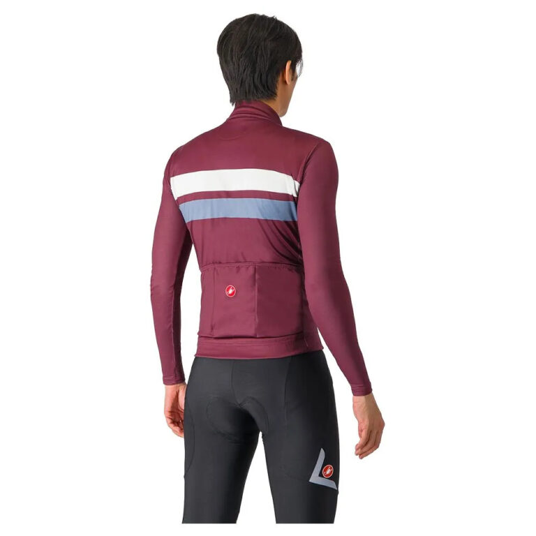 Castelli Lineare Long Sleeve Jersey S Deep Bordeaux / Persian Red - 2XL Deep Bordeaux / Persian Red - Image 2