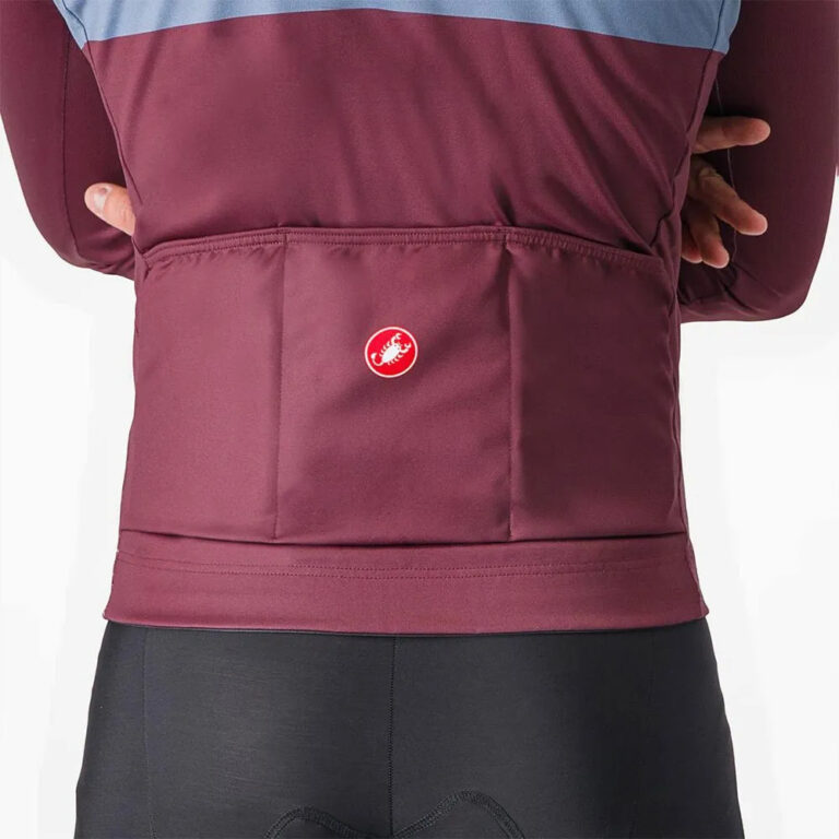 Castelli Lineare Long Sleeve Jersey S Deep Bordeaux / Persian Red - 2XL Deep Bordeaux / Persian Red - Image 3