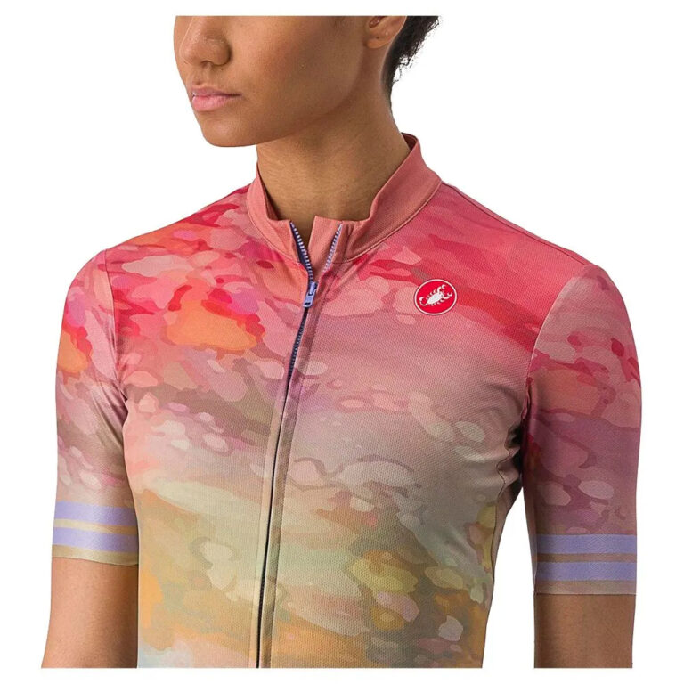 Castelli Marmo Short Sleeve Jersey XS Multicolor Violet Mist - XL Multicolor Violet Mist - Image 4