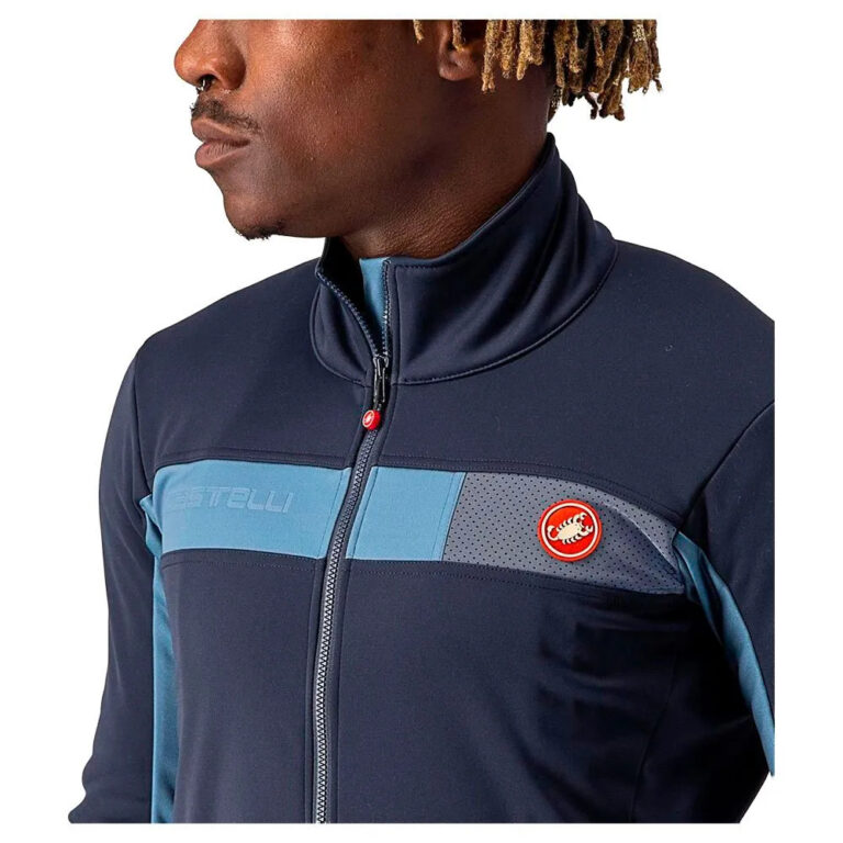 Castelli Mortirolo 6S Jacket S Savile Blue / Steel Blue / Silver Reflex - 2XL Savile Blue / Steel Blue / Silver Reflex - Image 5