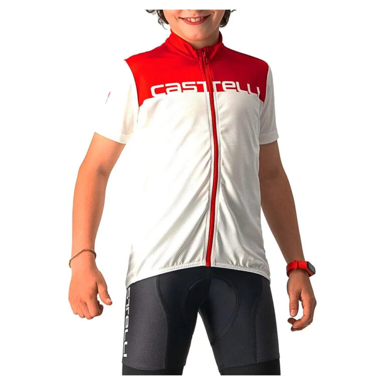 Castelli Neo Prologo Short Sleeve Jersey 8 Years Ivory / Red