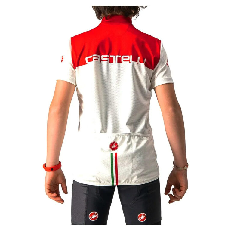 Castelli Neo Prologo Short Sleeve Jersey 8 Years Ivory / Red - Image 2