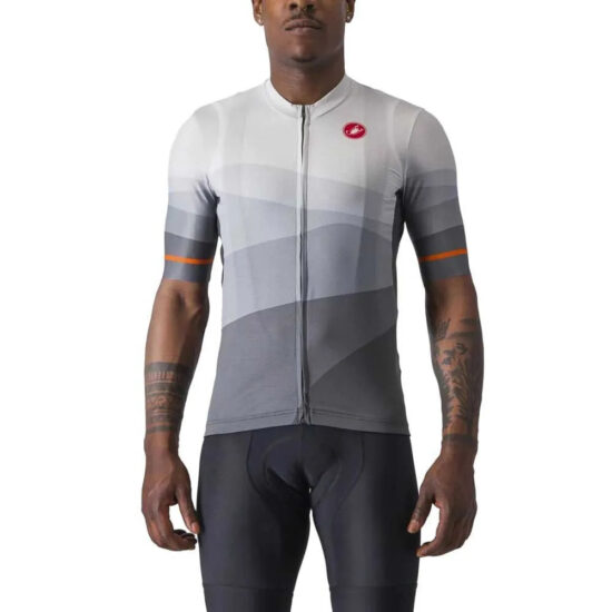 Castelli Orizzonte Short Sleeve Jersey XS Dark Gray / Silver Gray-Brillian - M Dark Gray / Silver Gray-Brillian