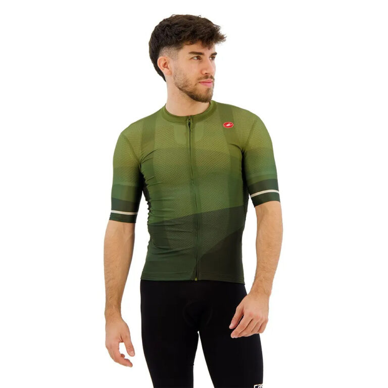 Castelli Orizzonte Short Sleeve Jersey S Deep Green / Sage-Silver Moon - XL Deep Green / Sage-Silver Moon