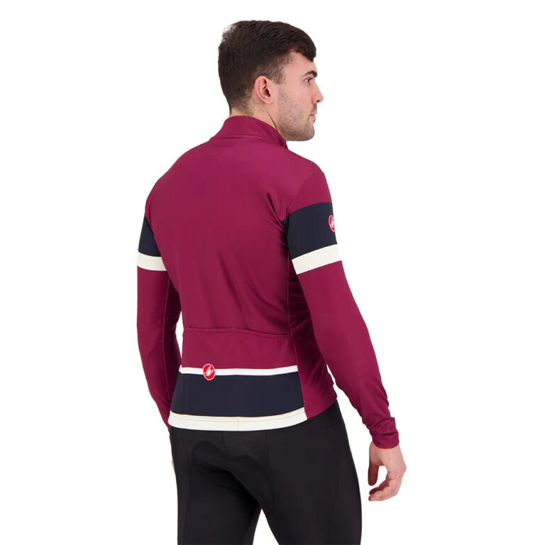 Castelli Passista Long Sleeve Jersey 2XL Bordeaux / Savile Blue / Chalk - Image 4