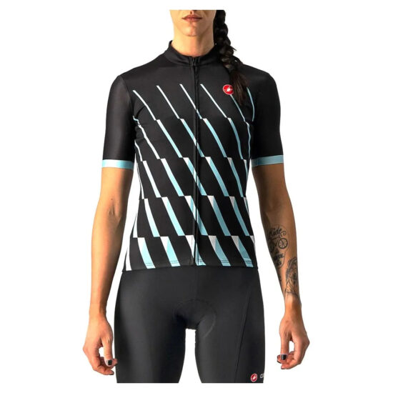 Castelli Pendio Short Sleeve Jersey S Light Black / Light Steel Blue / White - XL Light Black / Light Steel Blue / White