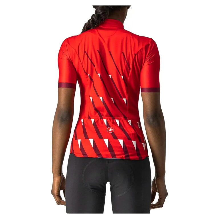 Castelli Pendio Short Sleeve Jersey L Red / Bordeaux / White - Image 2