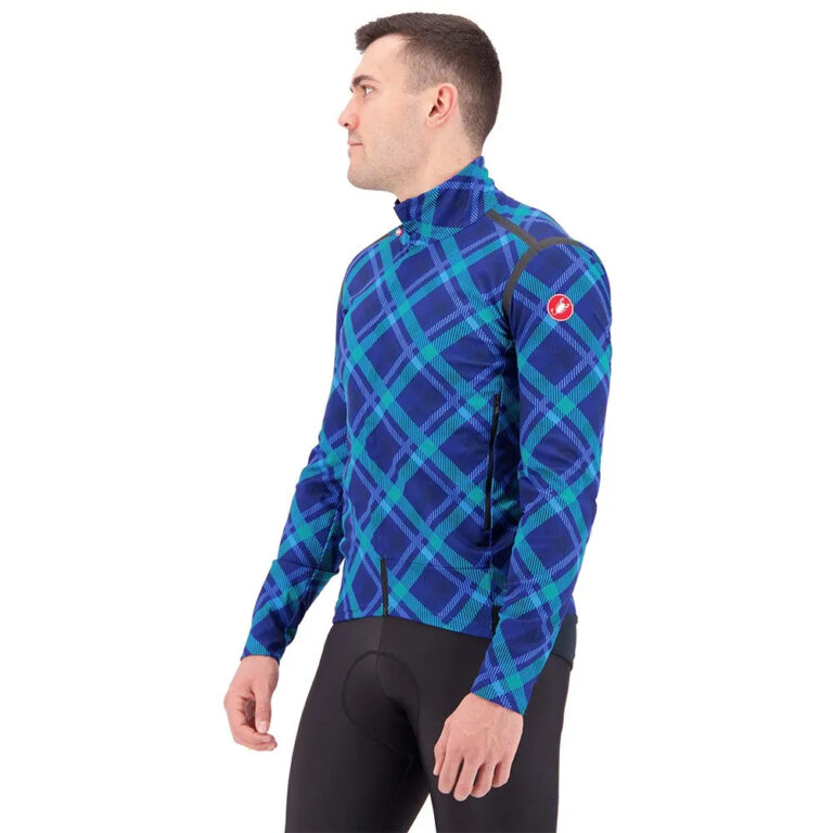 Castelli Perfetto RoS Jacket S Ocean Blue / Malachite Green Plaid - 2XL Ocean Blue / Malachite Green Plaid - Image 3