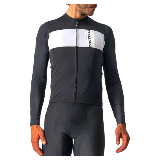 Castelli Prologo 7 Long Sleeve Jersey XS Light Black / Silver / Ivory - 3XL Light Black / Silver / Ivory