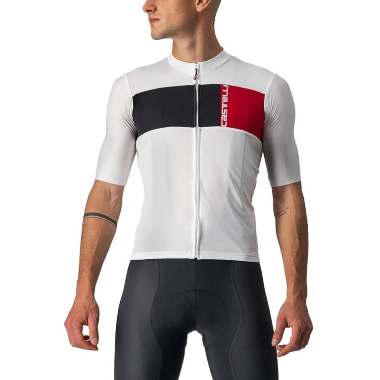 Castelli Prologo 7 Short Sleeve Jersey 2XL Ivory / Light Black / Red - 3XL Ivory / Light Black / Red