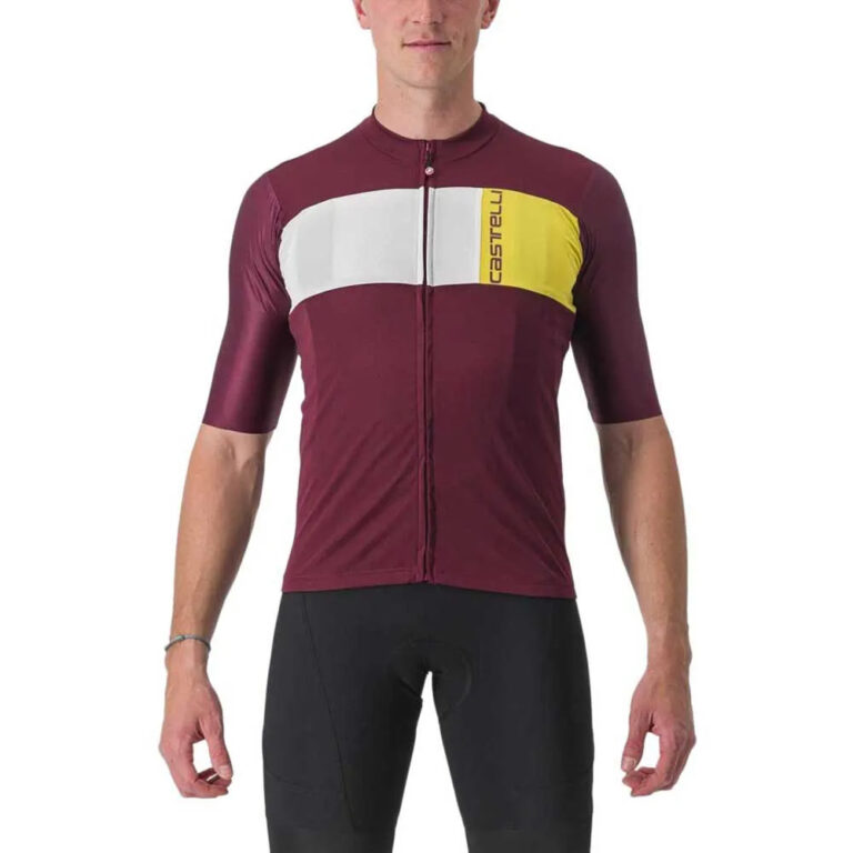 Castelli Prologo 7 Short Sleeve Jersey S Bordeaux / Ivory / Passion Fruit - 2XL Bordeaux / Ivory / Passion Fruit