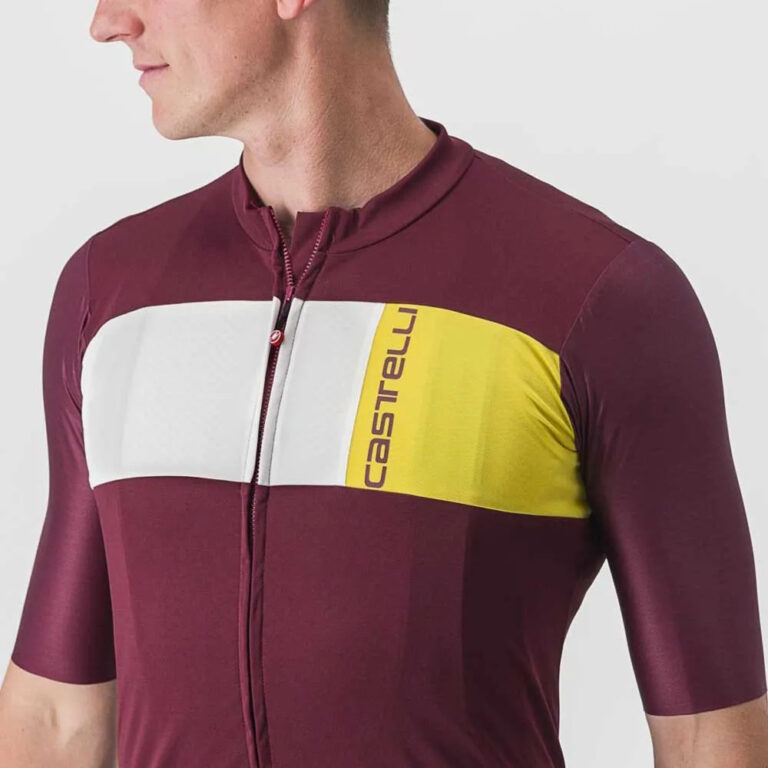 Castelli Prologo 7 Short Sleeve Jersey S Bordeaux / Ivory / Passion Fruit - 2XL Bordeaux / Ivory / Passion Fruit - Image 3