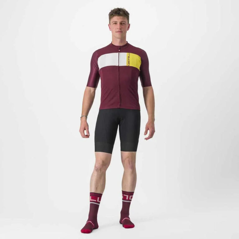 Castelli Prologo 7 Short Sleeve Jersey S Bordeaux / Ivory / Passion Fruit - 2XL Bordeaux / Ivory / Passion Fruit - Image 5