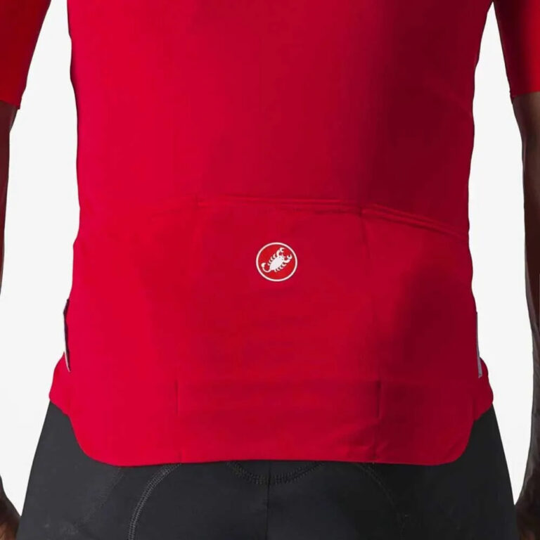 Castelli Prologo 7 Short Sleeve Jersey M Red / Silver Gray-Black - Image 4