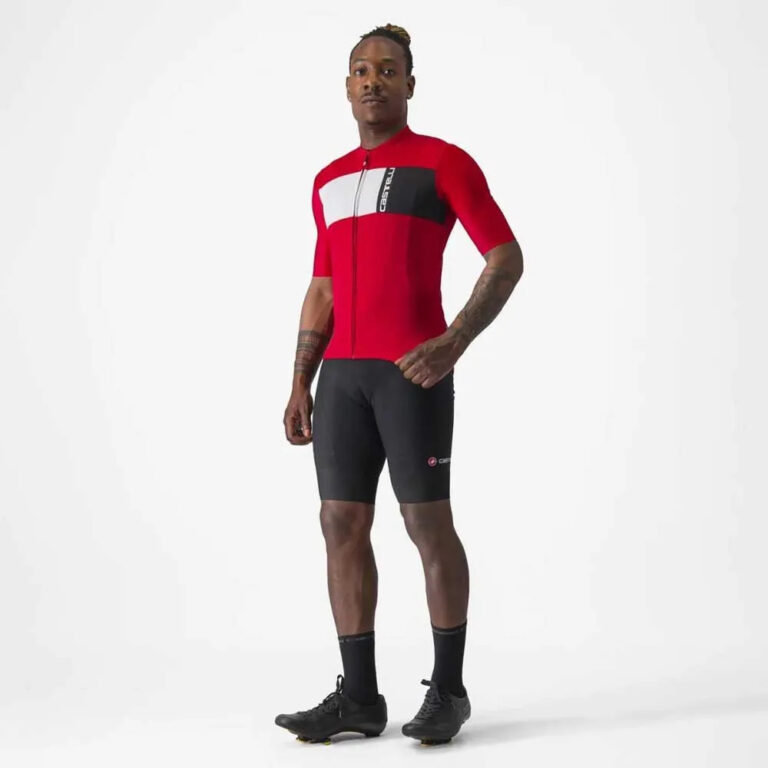 Castelli Prologo 7 Short Sleeve Jersey M Red / Silver Gray-Black - Image 7