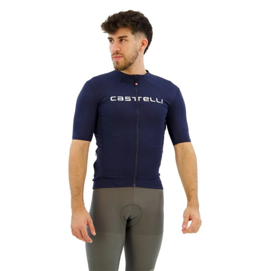 Castelli Prologo Lite Short Sleeve Jersey S Belgian Blue / Ivory - 2XL Belgian Blue / Ivory