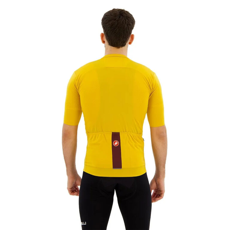 Castelli Prologo Lite Short Sleeve Jersey M Goldenrod / Deep Bordeaux - 2XL Goldenrod / Deep Bordeaux - Image 2