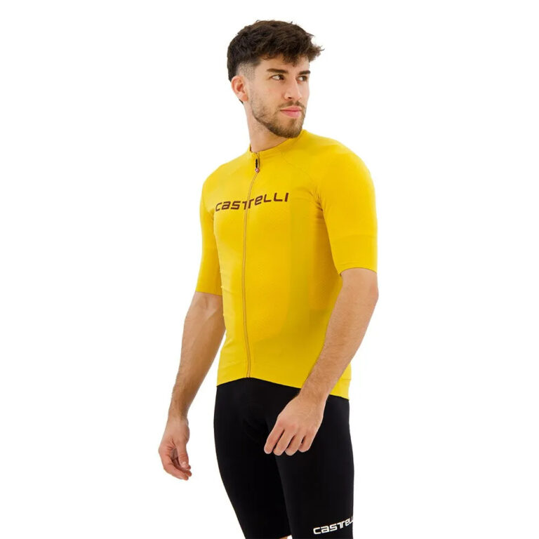 Castelli Prologo Lite Short Sleeve Jersey M Goldenrod / Deep Bordeaux - 2XL Goldenrod / Deep Bordeaux - Image 3