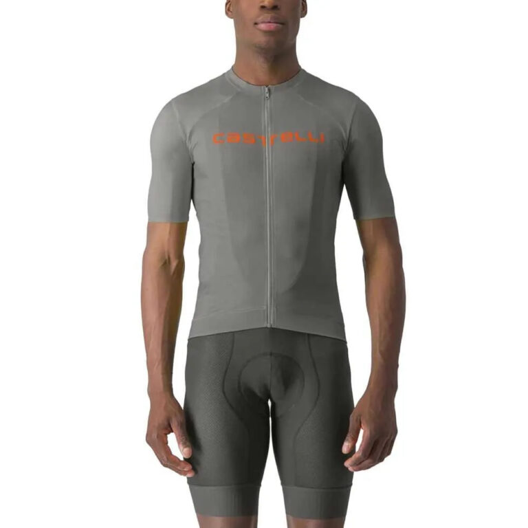 Castelli Prologo Lite Short Sleeve Jersey S Gunmetal Gray / Brilliant Orange - XL Gunmetal Gray / Brilliant Orange