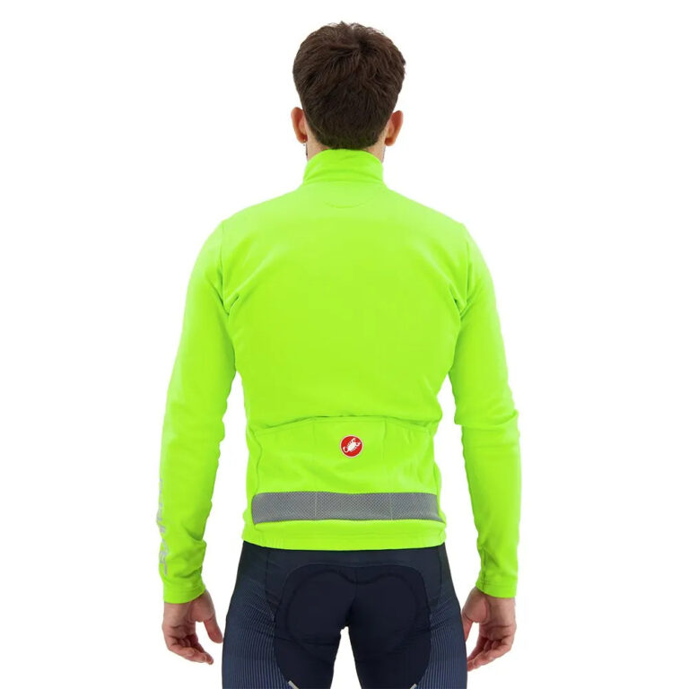 Castelli Puro 3 FZ Long Sleeve Jersey S Electric Lime / Black Reflex - XL Electric Lime / Black Reflex - Image 2