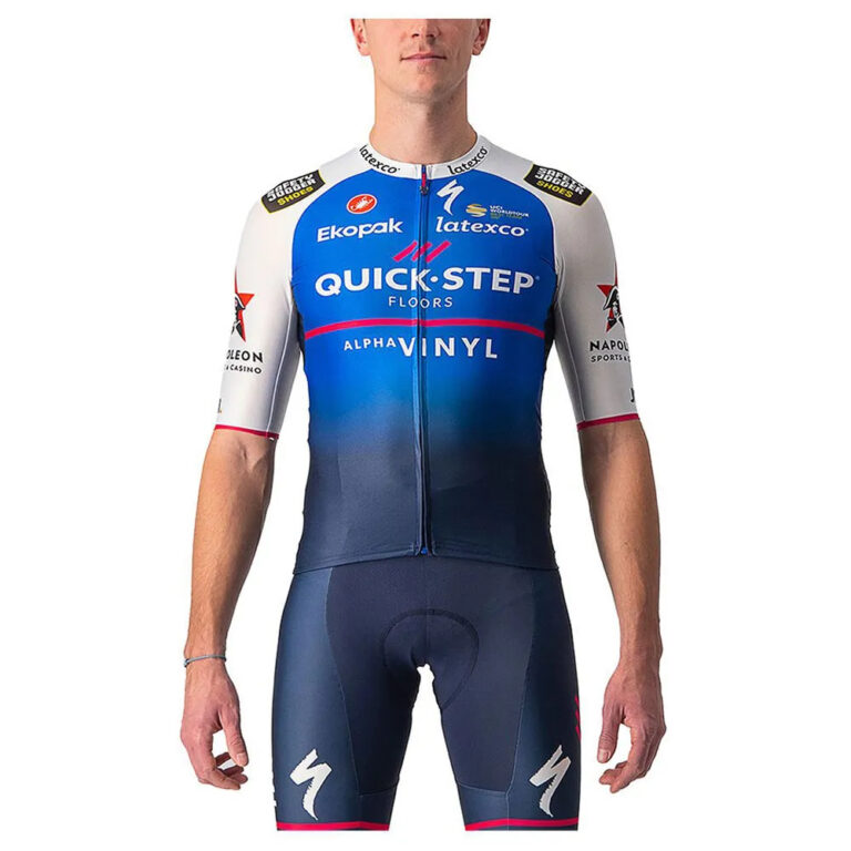 Castelli Quick-Step Aero Race 6.1 Short Sleeve Jersey 2XL Belgian Blue / White