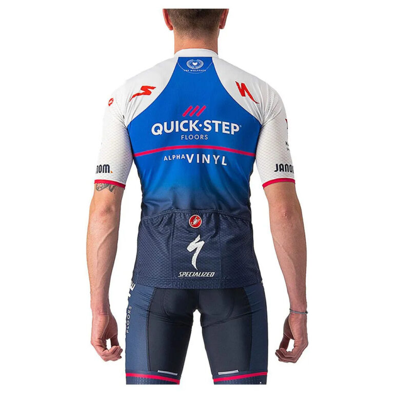 Castelli Quick-Step Competizione Short Sleeve Jersey L Belgian Blue / White - Image 2