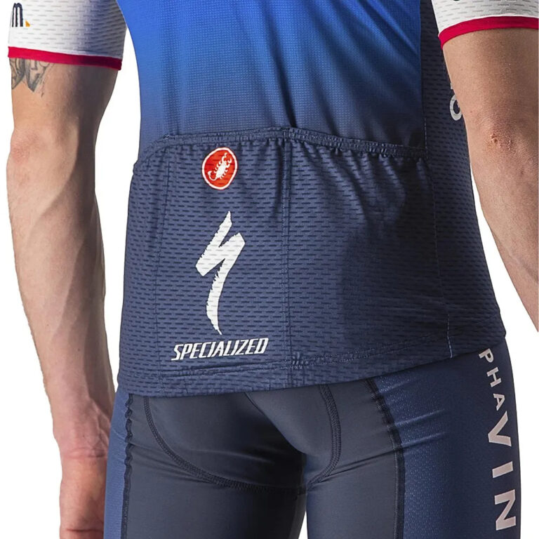 Castelli Quick-Step Competizione Short Sleeve Jersey L Belgian Blue / White - Image 3