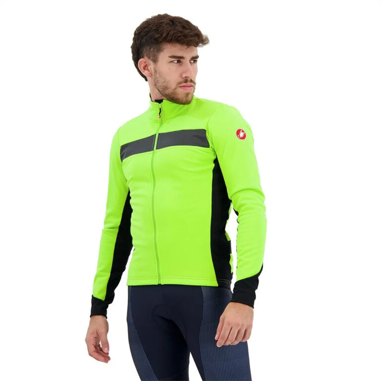 Castelli Raddoppia 3 Jacket S Electric Lime / Black Reflex - 3XL Electric Lime / Black Reflex - Image 3