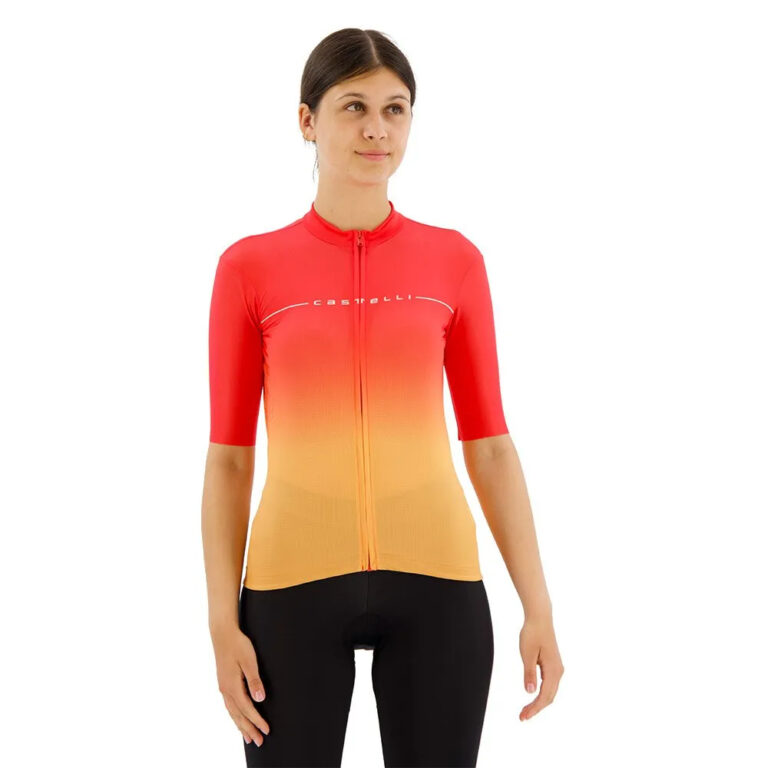 Castelli Salita Short Sleeve Jersey S Hibiscus / Soft Orange-White - L Hibiscus / Soft Orange-White