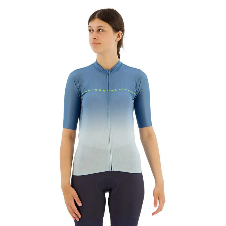 Castelli Salita Short Sleeve Jersey XS Steel Blue / Winter Sky-Electric - XL Steel Blue / Winter Sky-Electric