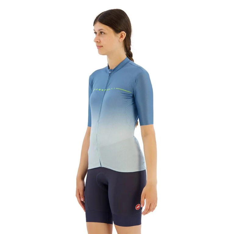 Castelli Salita Short Sleeve Jersey XS Steel Blue / Winter Sky-Electric - XL Steel Blue / Winter Sky-Electric - Image 3