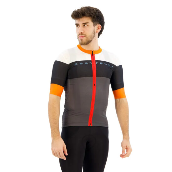 Castelli Sezione Short Sleeve Jersey S Dark Grey / Black / Red Ibis - 2XL Dark Grey / Black / Red Ibis