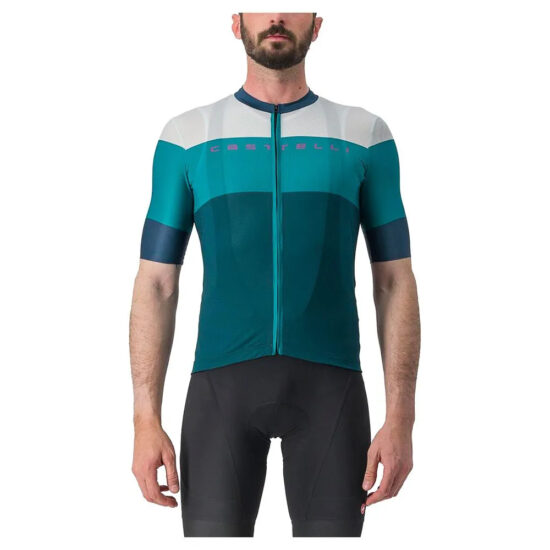 Castelli Sezione Short Sleeve Jersey S Deep Blue / Quetzal Green - 2XL Deep Blue / Quetzal Green