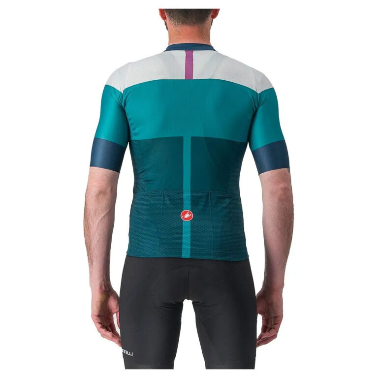 Castelli Sezione Short Sleeve Jersey S Deep Blue / Quetzal Green - 2XL Deep Blue / Quetzal Green - Image 2