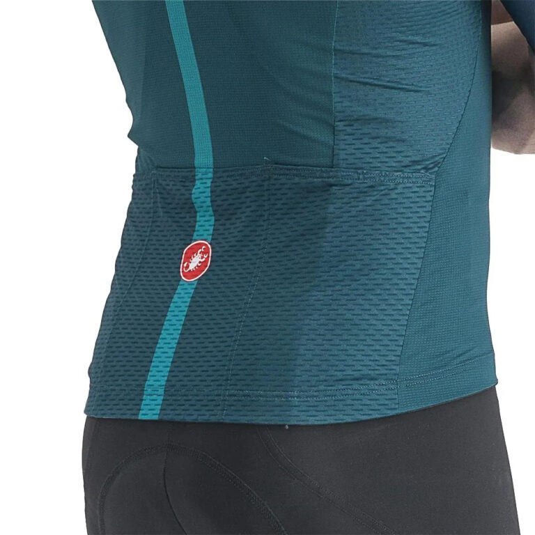 Castelli Sezione Short Sleeve Jersey S Deep Blue / Quetzal Green - 2XL Deep Blue / Quetzal Green - Image 3