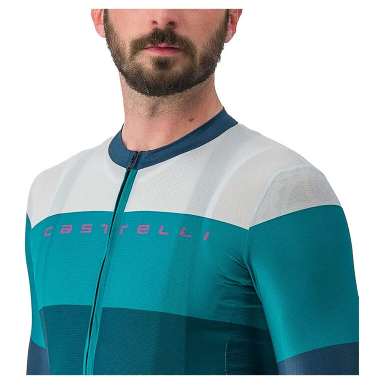 Castelli Sezione Short Sleeve Jersey S Deep Blue / Quetzal Green - 2XL Deep Blue / Quetzal Green - Image 5