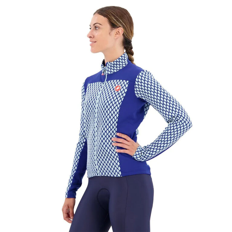 Castelli Sfida FZ Long Sleeve Jersey XS Dark Blue / Light Blue - XL Dark Blue / Light Blue - Image 3