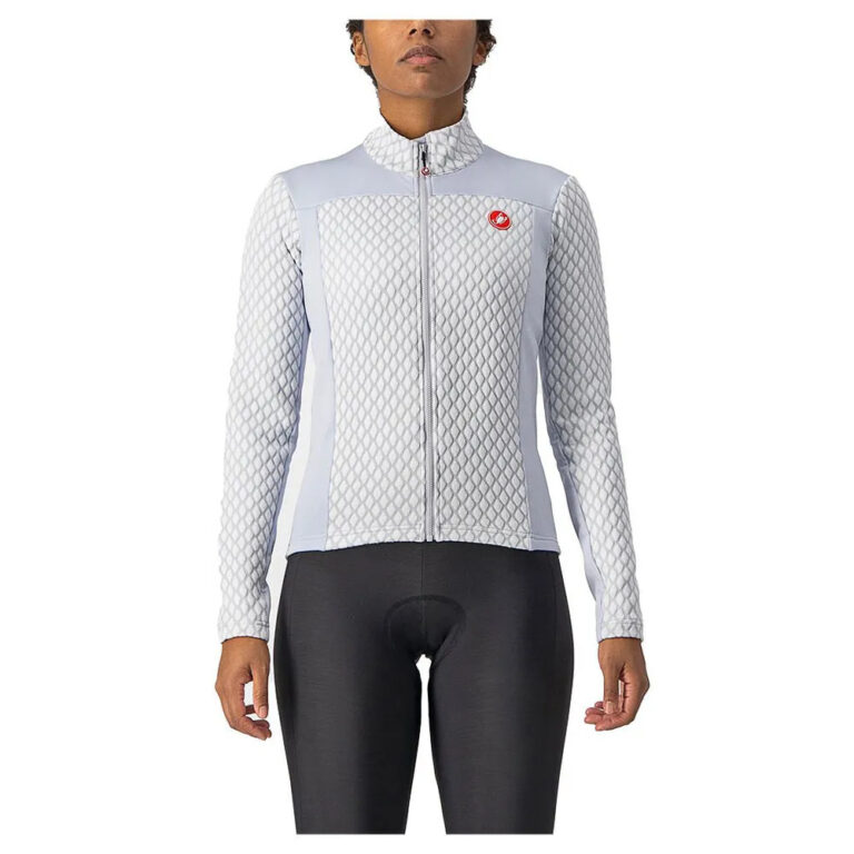 Castelli Sfida FZ Long Sleeve Jersey XS Grey Silver / White - XL Grey Silver / White