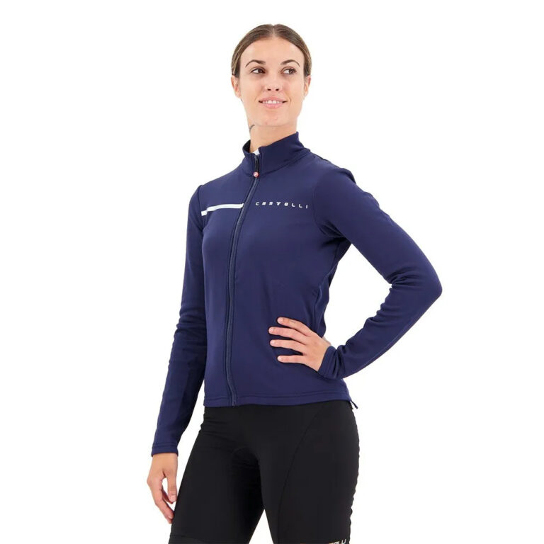 Castelli Sinergia 2 Fz Long Sleeve Jersey XS Blue / Silver - L Blue / Silver - Image 3